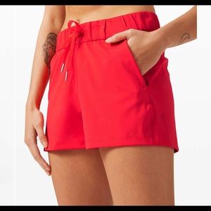 On the fly lululemon shorts red